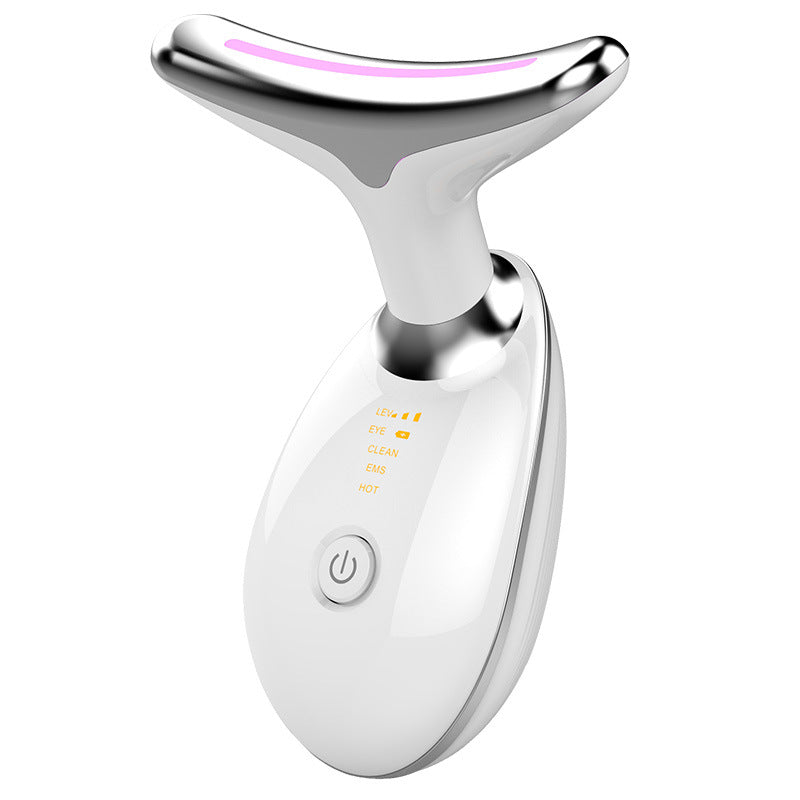 Color light lifting neck beauty instrument neck massager to remove neck lines charging vibration heat compress light lines beauty instrument