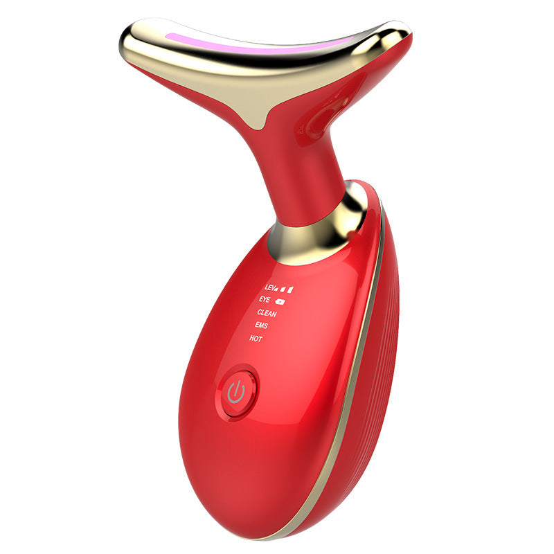 Color light lifting neck beauty instrument neck massager to remove neck lines charging vibration heat compress light lines beauty instrument
