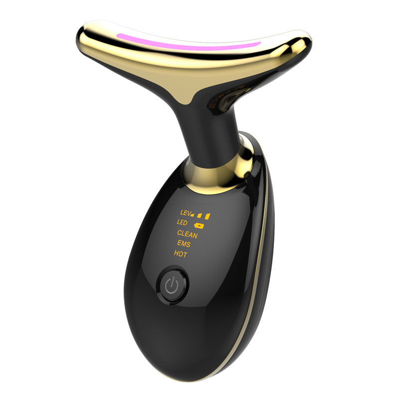 Color light lifting neck beauty instrument neck massager to remove neck lines charging vibration heat compress light lines beauty instrument